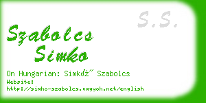 szabolcs simko business card